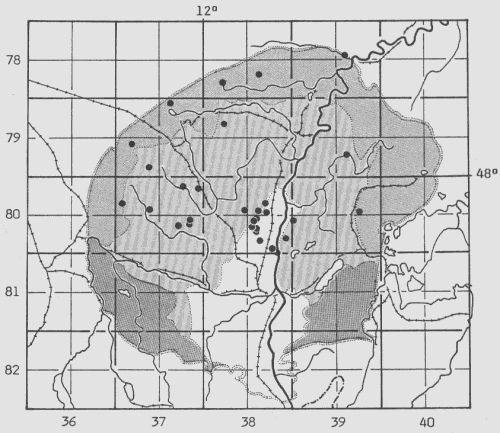 Circaea intermedia - Punkt-Übersichtskarte Voralpines Inn-Hügelland