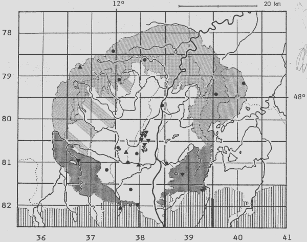 Arctium nemorosum, A. tomentosum, A. minus - Punkt-Übersichtskarte Voralpines Inn-Hügelland